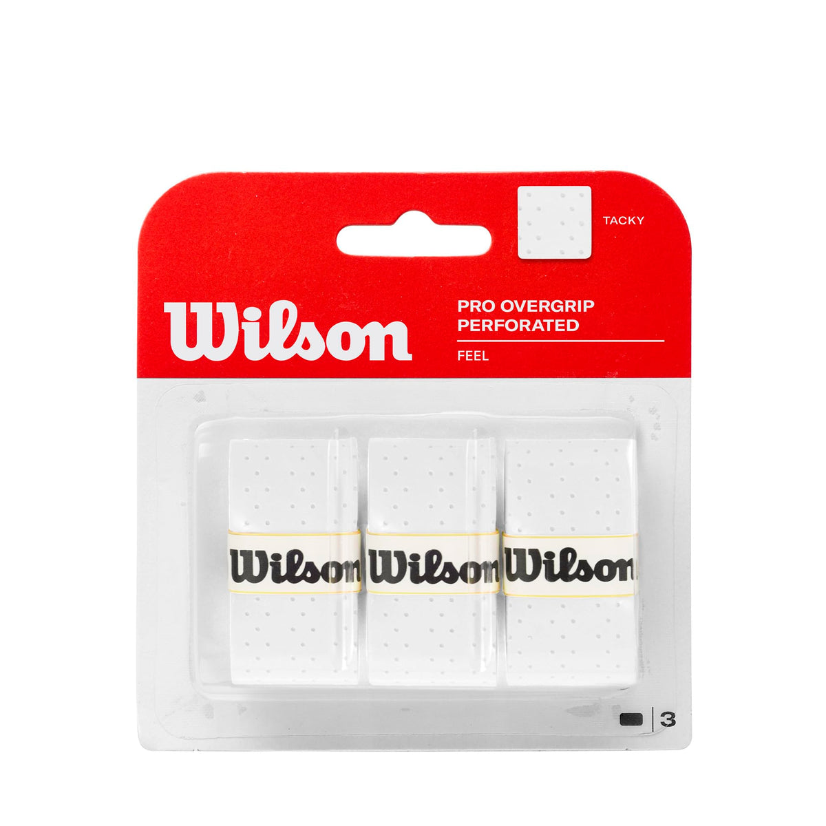 Wilson Pro Overgrip Perforated 3 Pack - White