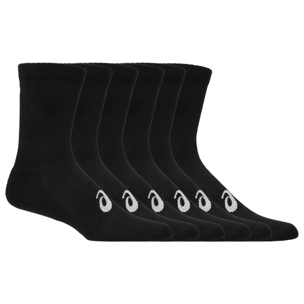 Asics Multi-Sport Crew Socks - 6 Pack Black