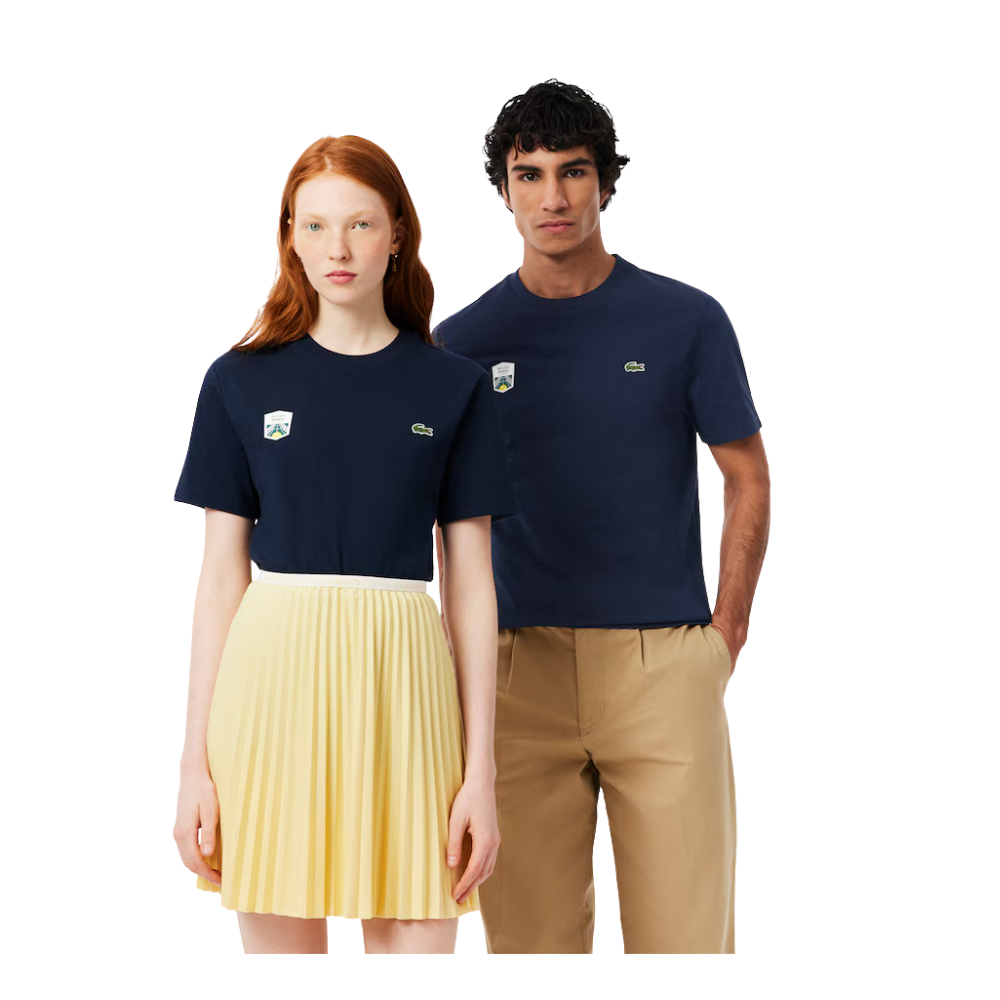 Camiseta Lacoste Rolex Paris Masters - Azul marino