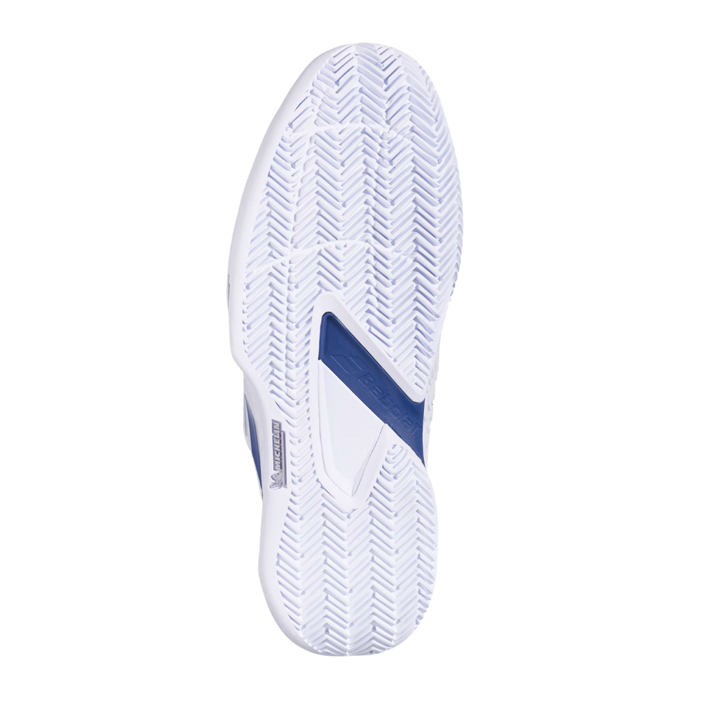 Babolat Propulse Fury 3 Clay Court Men Tennis Shoes - White/Dark Blue