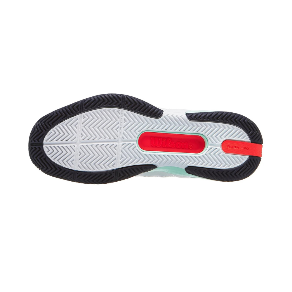 Zapatillas de Tenis Hombre Wilson Rush Pro 5 Piso Mixto - Blanco/Bay/Coral