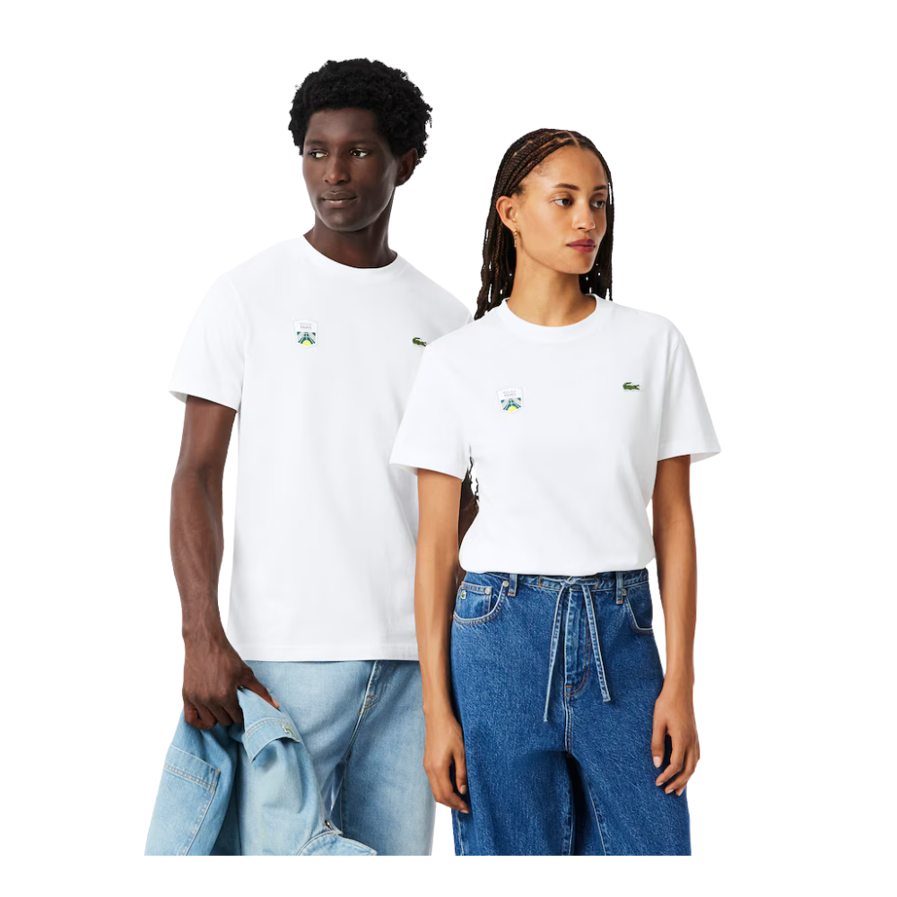 Camiseta Lacoste Rolex Paris Masters - Blanca