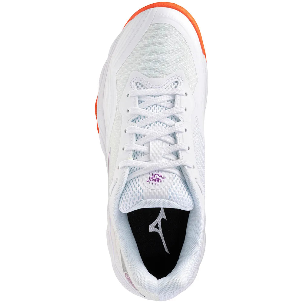Zapatillas de Tenis Mujer Mizuno Wave Enforce Court Tierra Batida - Blanco/Dahlia/Sunstone