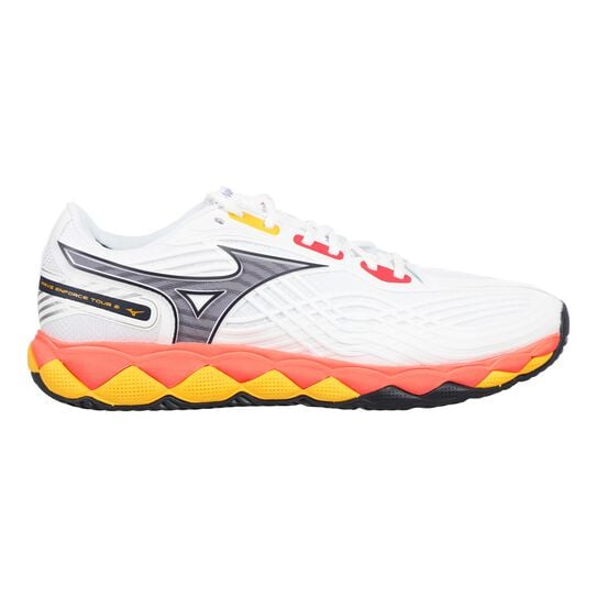 Sapatilhas de Ténis Masculina Mizuno Wave Enforce Tour 2 All Court - Branco/Azul/Laranja