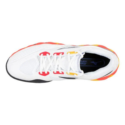 Sapatilhas de Ténis Masculina Mizuno Wave Enforce Tour 2 All Court - Branco/Azul/Laranja