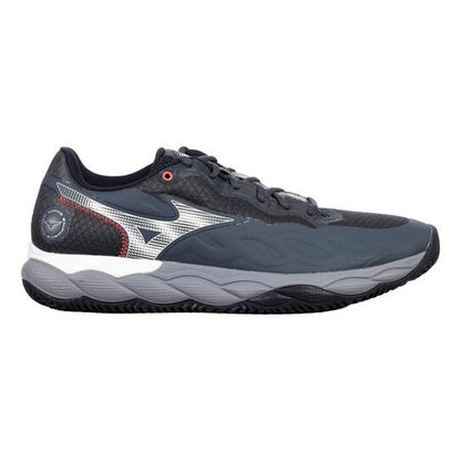 Sapatilhas de Ténis Masculina Mizuno Wave Enforce Court Terra Batida - Cinza/Branco