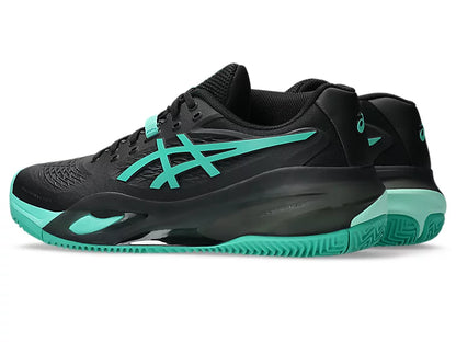 Asics Gel-Resolution X Clay Court Men Tennis Shoes - Black/Aurora Green