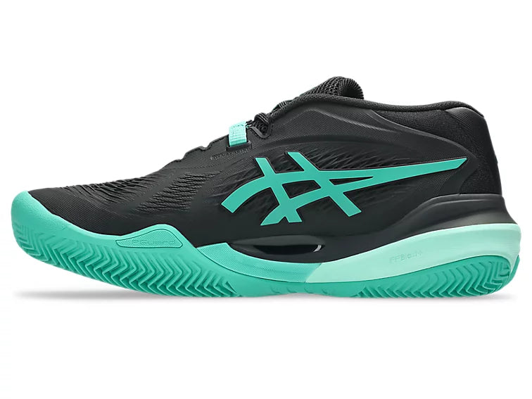 Asics Gel-Resolution X Clay Court Men Tennis Shoes - Black/Aurora Green