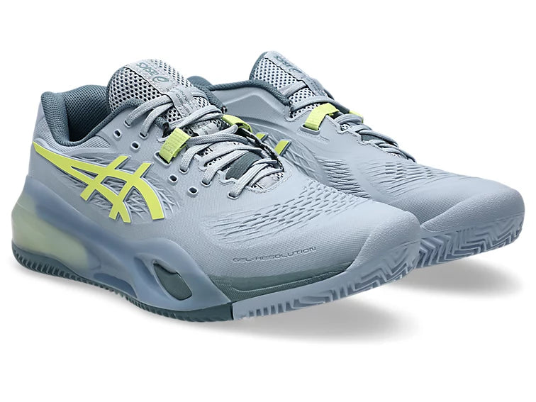 Asics Gel-Resolution X Clay Court Men Tennis Shoes - Grey Blue / Pistachio