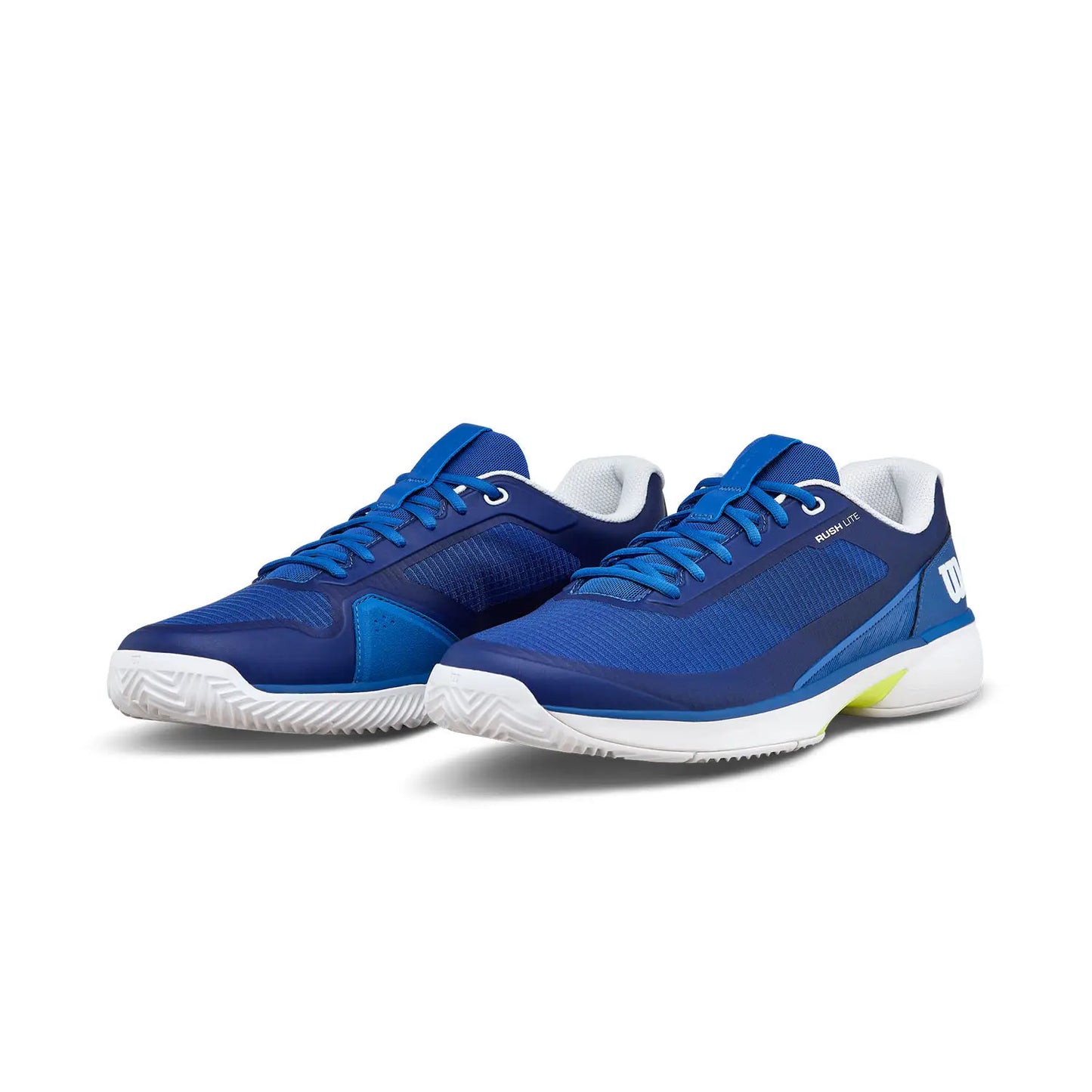 Sapatilhas de Ténis Masculina Wilson Rush Lite 5 Clay Court - Azul Deja Vu/Branco/Amarelo