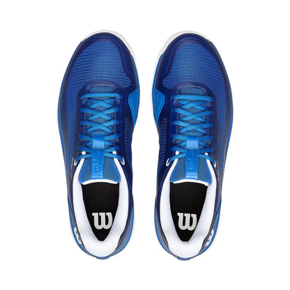 Sapatilhas de Ténis Masculina Wilson Rush Lite 5 Clay Court - Azul Deja Vu/Branco/Amarelo