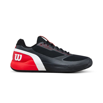 Wilson Rush Pro 5 Men Padel Shoes - Black/Infrared/White