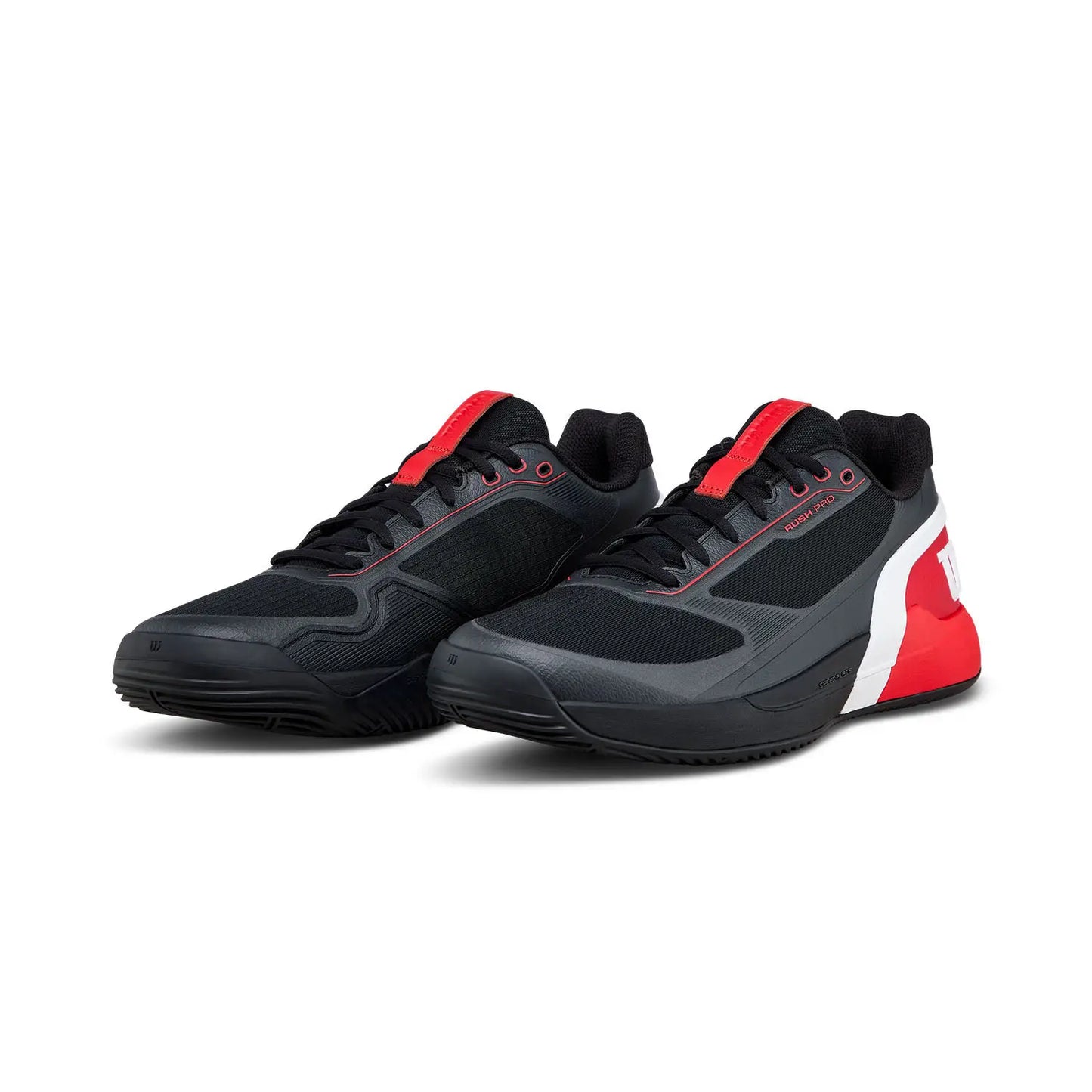 Wilson Rush Pro 5 Men Padel Shoes - Black/Infrared/White