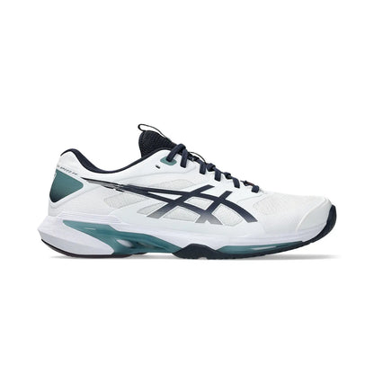 Zapatillas de Tenis Hombre Asics Solution Speed FF 4 Piso Mixto - Blanco / Midnight