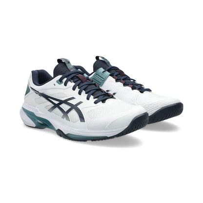 Zapatillas de Tenis Hombre Asics Solution Speed FF 4 Piso Mixto - Blanco / Midnight