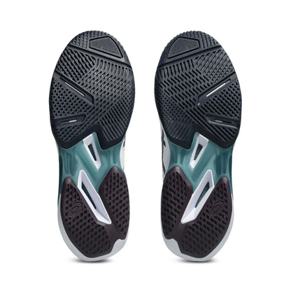 Zapatillas de Tenis Hombre Asics Solution Speed FF 4 Piso Mixto - Blanco / Midnight
