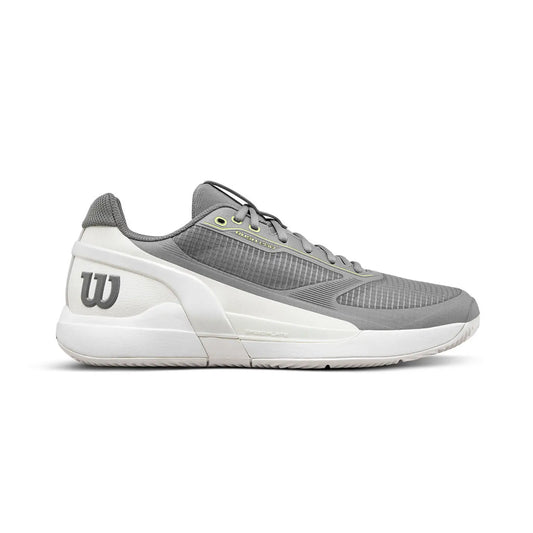 Sapatilhas de Ténis Masculina Wilson Rush Pro 5 Clay Court - Titanium/White/Preto