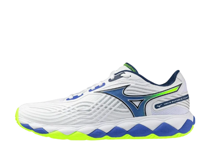 Sapatilhas de Ténis Masculina Mizuno Wave Enforce Tour 2 All Court - Branco/Azul/Amarelo