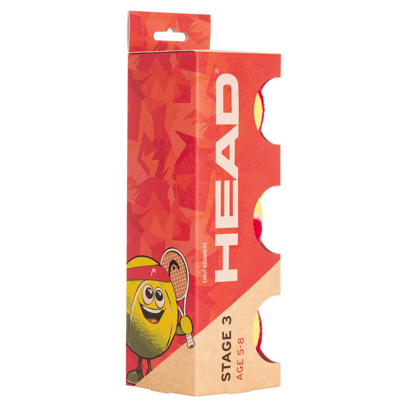 Head Stage 3 Red Tennis Ball - 3 Ball Tube