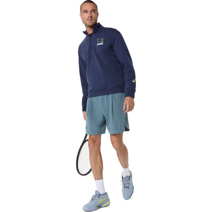 Asics Court Core Graphic Half Zip Sweatshirt - Midnight