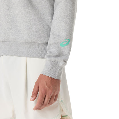 Asics Court Core Graphic Half Zip Sweatshirt - Grey