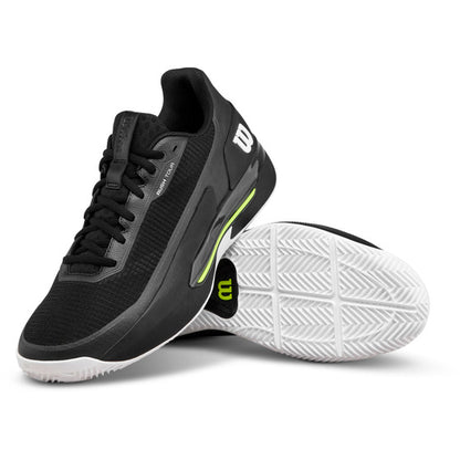 Zapatillas de Tenis Hombre Wilson Rush Tour 5 Tierra Batida - Negro/Blanco/Amarillo