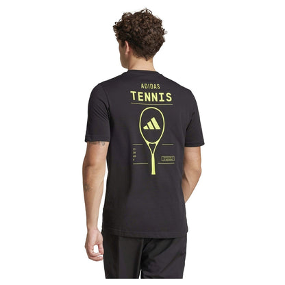 T-Shirt Adidas TNS Cat Graph - Preto / Amarelo Limão