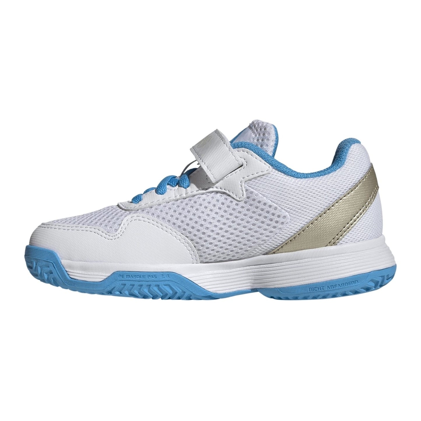 Zapatillas de Tenis Junior Adidas Courtflash Piso Mixto  - Blanco/Verde