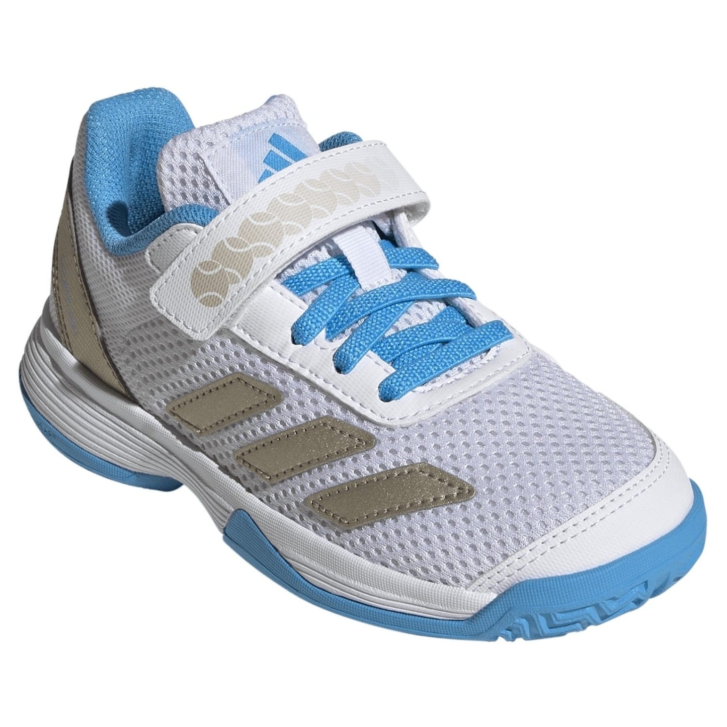 Zapatillas de Tenis Junior Adidas Courtflash Piso Mixto  - Blanco/Verde