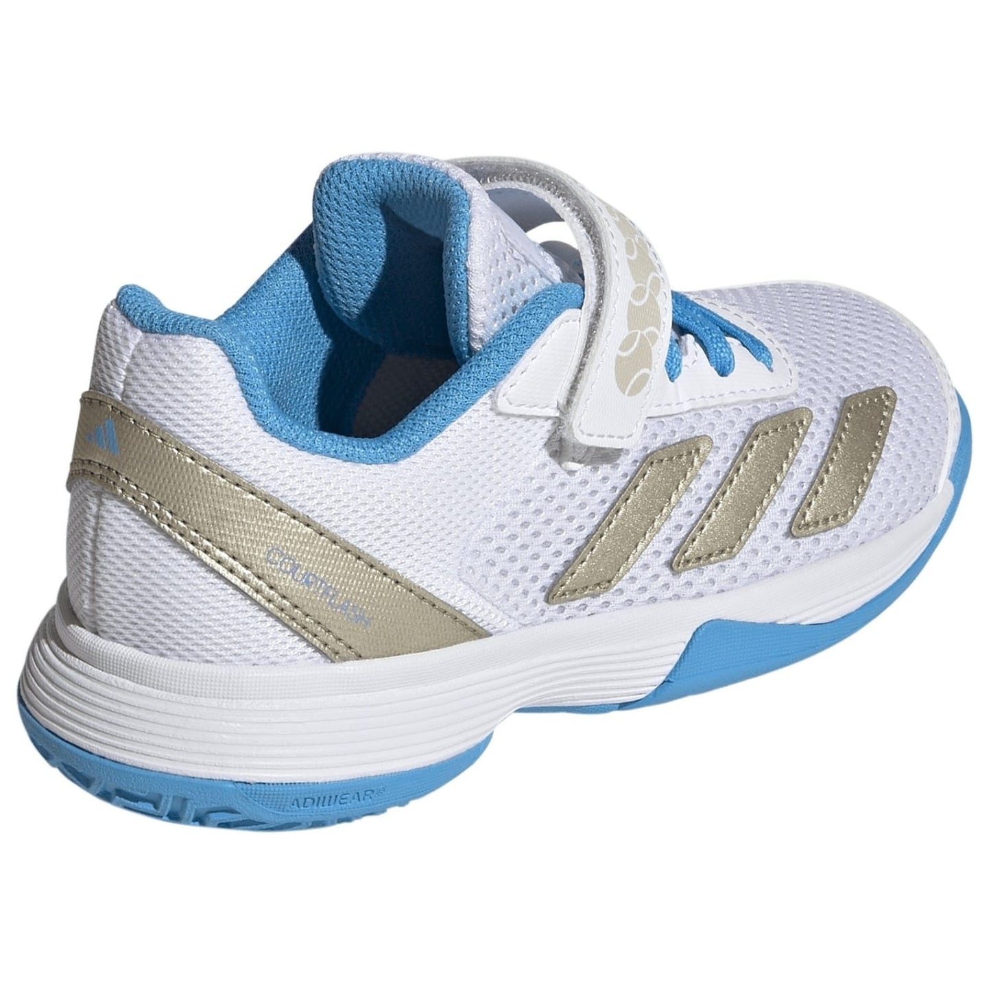 Zapatillas de Tenis Junior Adidas Courtflash Piso Mixto  - Blanco/Verde