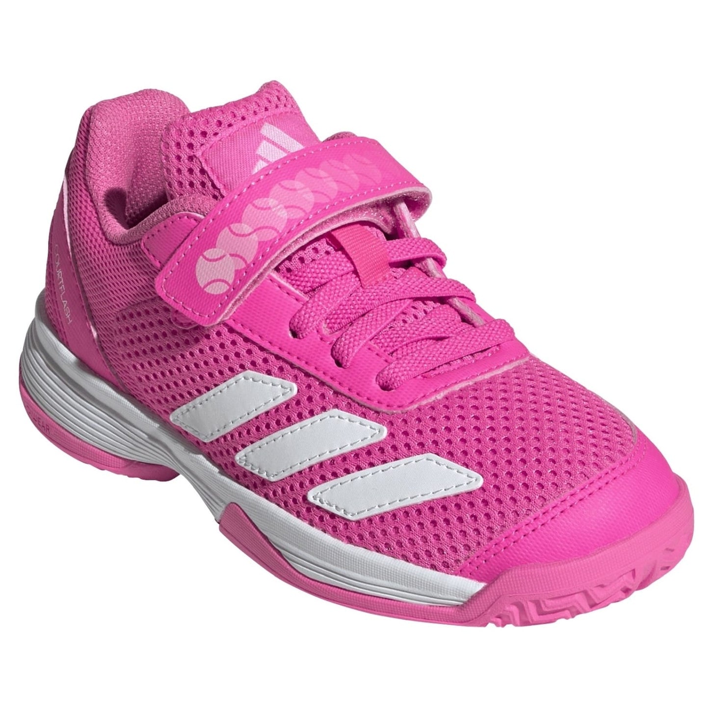 Zapatillas de Tenis Junior Adidas Courtflash Piso Mixto  - Blanco/Verde