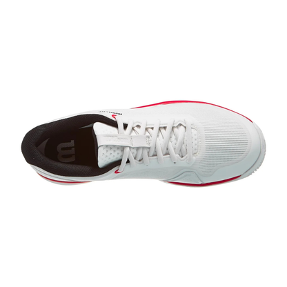 Wilson Rush Lite 5 All Court Men Tennis Shoes - White/Black/Red