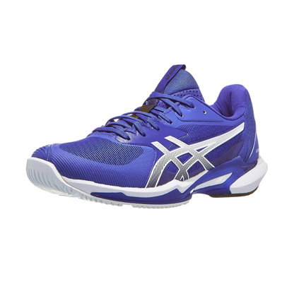 Zapatillas de Tenis Hombre Asics Solution Speed FF 3 Piso Mixto - Blanco/Gris/Morado