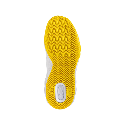 Sapatilha de Padel Feminina Mizuno Wave Enforce Court - Branco/Amarelo