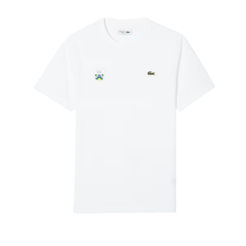Camiseta Lacoste Rolex Paris Masters - Blanca