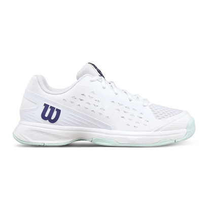 Wilson Rush Pro L Junior Shoes - White/Mint Green
