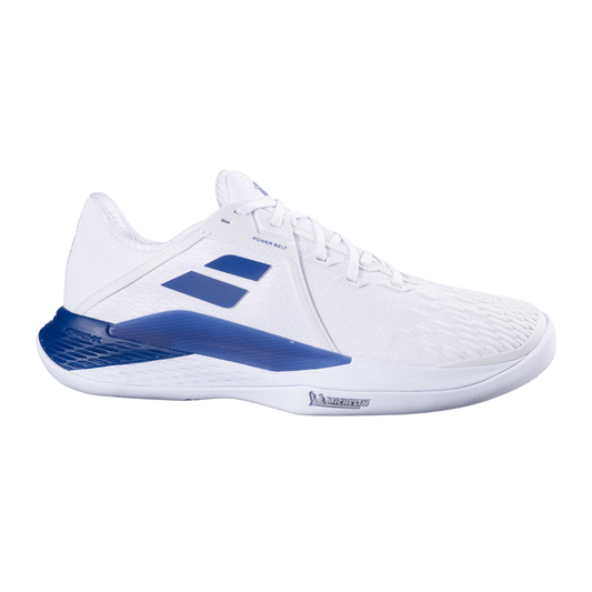 Babolat Propulse Fury 3 Clay Court Men Tennis Shoes - White/Dark Blue