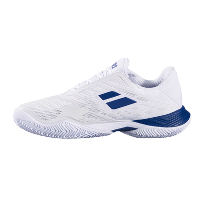 Babolat Propulse Fury 3 Clay Court Men Tennis Shoes - White/Dark Blue