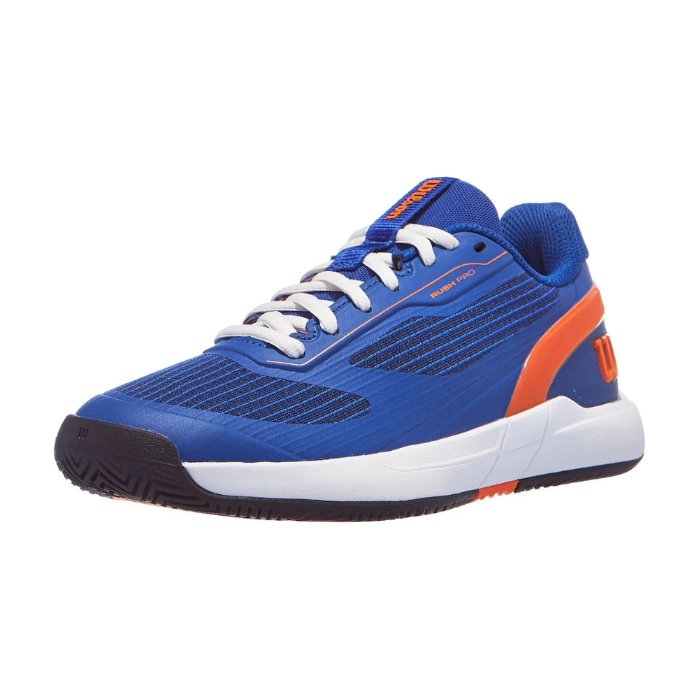 Wilson Rush Pro 5 Junior Tennis Shoes - Blue/White/Orange