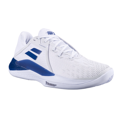 Babolat Propulse Fury 3 Clay Court Men Tennis Shoes - White/Dark Blue