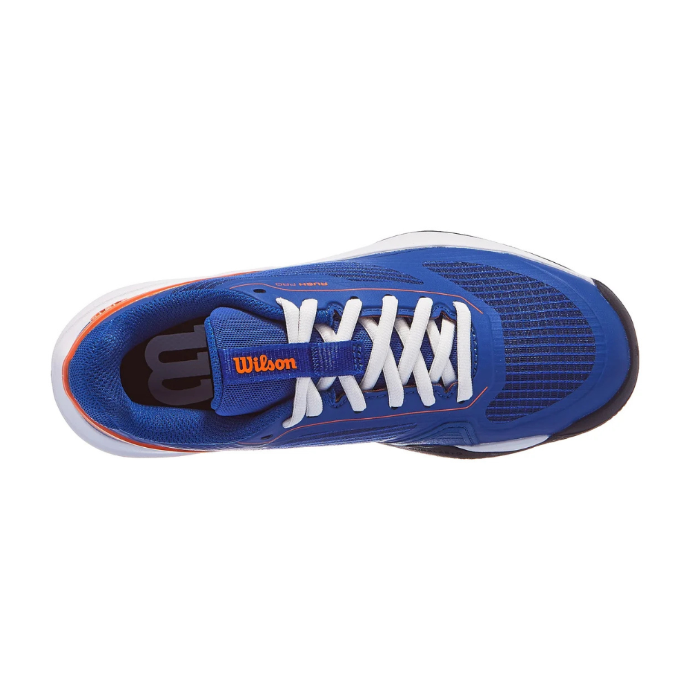 Wilson Rush Pro 5 Junior Tennis Shoes - Blue/White/Orange