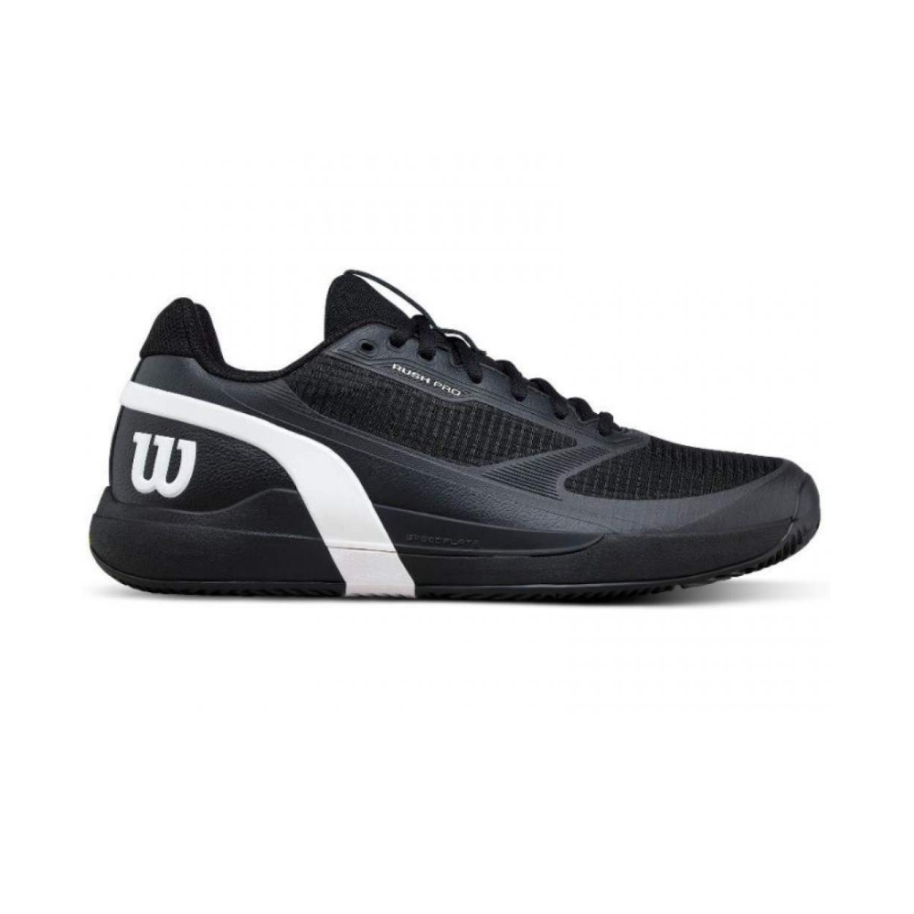 Sapatilhas de Ténis Masculina Wilson Rush Pro 5 Clay Court - Preto/Branco