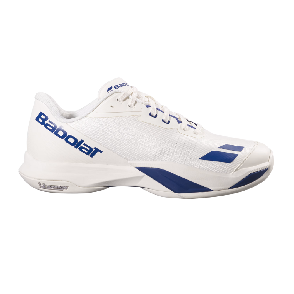 Babolat Jet Mach 4 All Court Men Tennis Shoes - Cream/Dark Blue