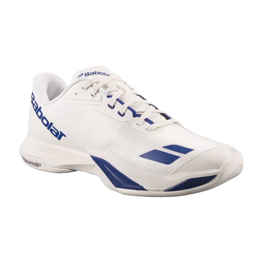 Babolat Jet Mach 4 All Court Men Tennis Shoes - Cream/Dark Blue
