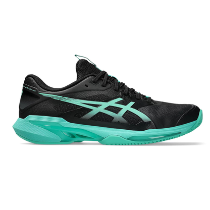 Asics Solution Speed FF 4 Clay Court Men Tennis Shoes - Black/Aurora Green