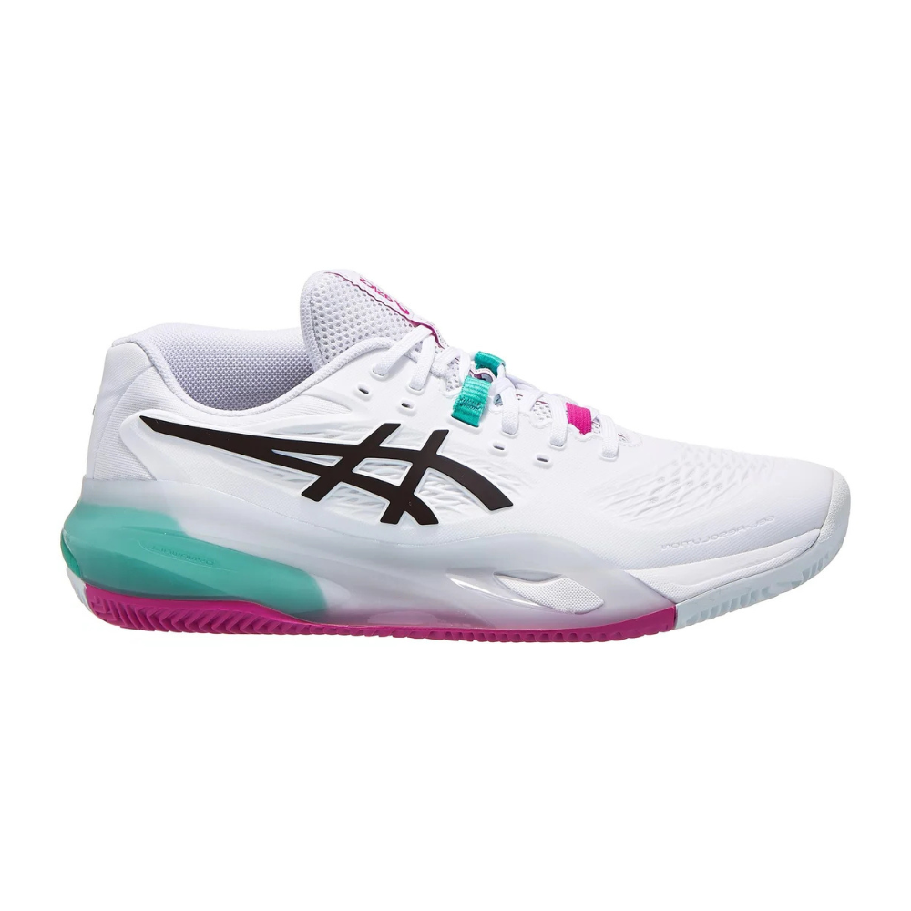 Asics Gel-Resolution X Clay Court Men Tennis Shoes - White/Aurora Green