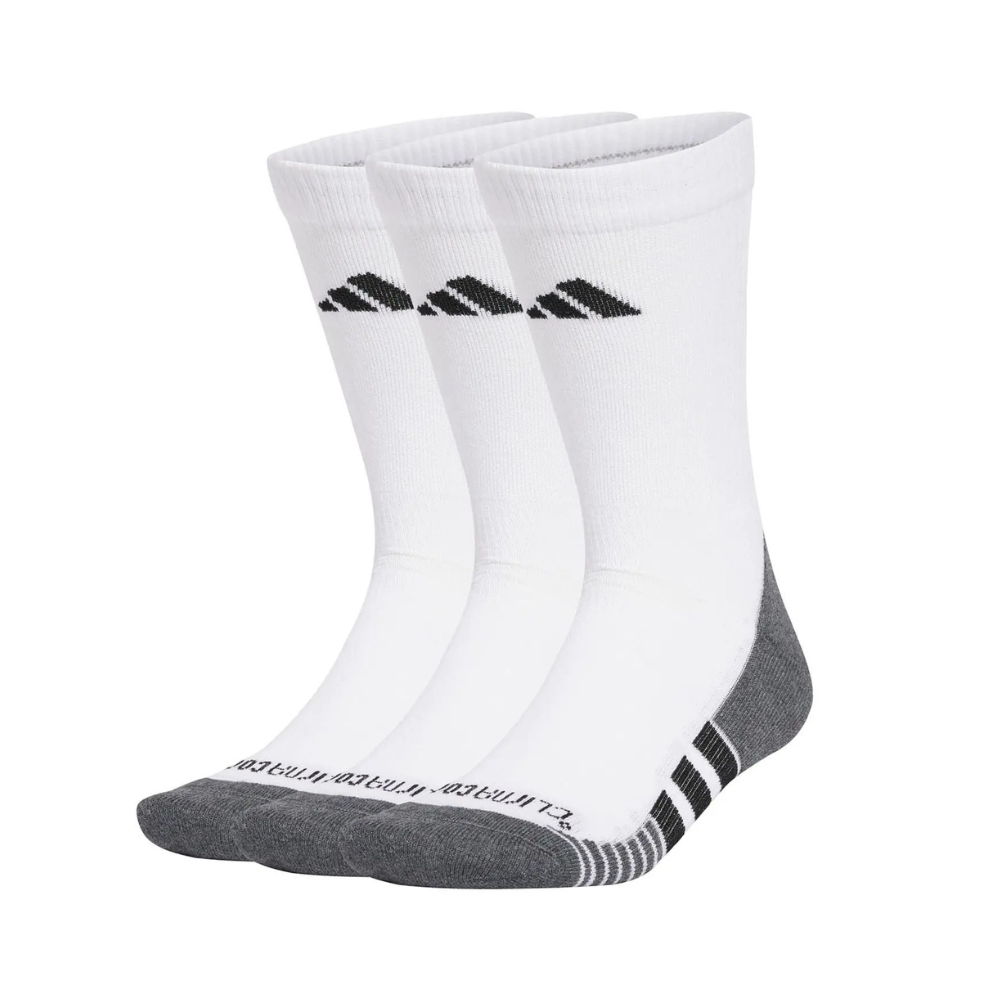 Meias Adidas Cushioned Crew 3P - Brancas