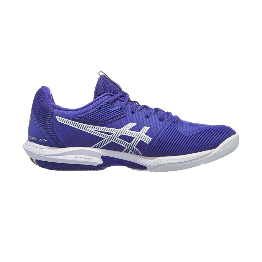 Zapatillas de Tenis Hombre Asics Solution Speed FF 3 Piso Mixto - Blanco/Gris/Morado