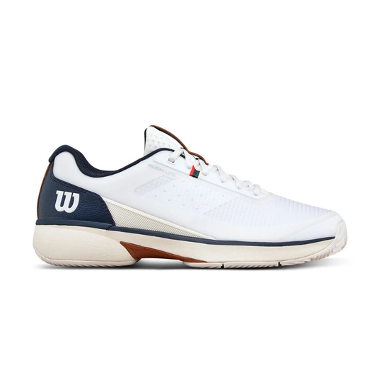 Wilson Rush Lite 5 Clay Court Men Tennis Shoes - White/Navy/Tofu