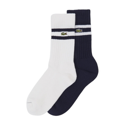 Lacoste Ribbed Cotton Socks -  2 Pack